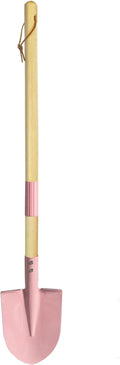 Small Garden Shovel-Kid's Size Wooden Handle Metal Head Shovel (Pink)