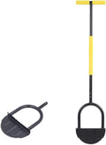 Saw Tooth Edger Lawn Tool with T Grip Handle，Half Moon Shape，Sharp Saw-Tooth，Tool with T Grip Handle, Hand Edging Tools for Landscaping, Garden, Flower Beds, Borders, Sidewalk, Turf, Yard (C)