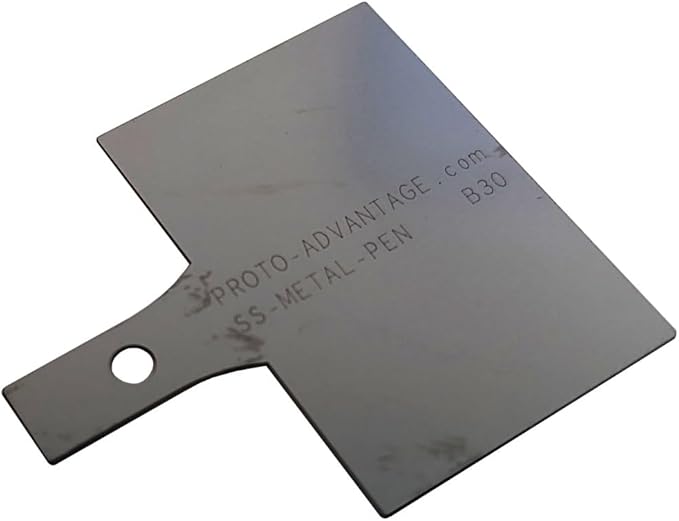 CHIP QUIK SS-METAL-PEN-B30 Stainless Steel Solder Paste Squeegee Pen 30mm Blade, 0.2mm thick
