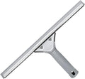DrDirt Window Squeegee for Home, Stainless Steel, Durable, Ergonomic Non-Slip Handle, Replaceable Foam Rubber Blade, 14in Squeegee for Window Cleaning