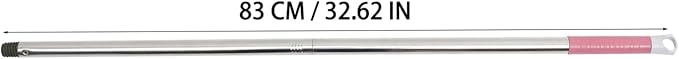 Stainless Steel Push Broom Handle Stick Replacement with Random Color Plastic Grip Sweeping Mop Handle for Easy Assembly and Household Cleaning Random Color