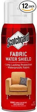 Scotchgard Fabric Water Shield, 120 Ounces (Twelve, 10 Oz Cans), Repels Water, Ideal for Couches, Pillows, Furniture, Shoes and More, Long Lasting Protection
