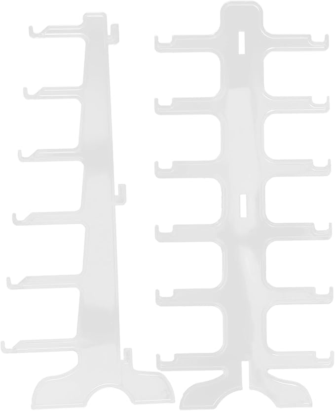 Multi-Tier Sunglasses Stand and Glasses Display Rack 6-Layer Plastic Eyewear Organizer Holder for Home and Store Storage
