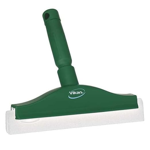Vikan 77512 Squeegee,Fixed Head,Bench,10",PP/RB,Green