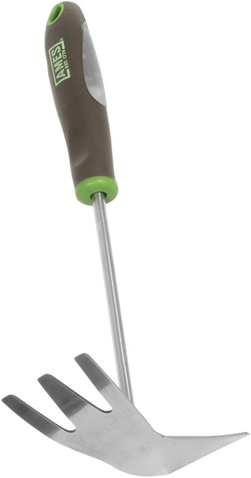 AMES 2445600 2-in-1 Hand Hoe and Cultivator with Ergo Gel Grip, 13-Inch