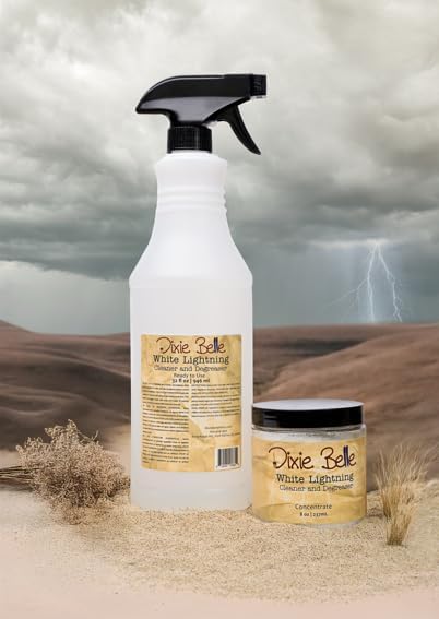 Dixie Belle White Lightning Cleaner - Painting Prep Product - 8oz Cleaning Solution - Use Prior to DIY Painting - Multi-Surface - 8 Fl Oz (Pack of 1)