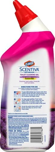 Clorox Scentiva Bathroom Toilet Cleaning Gel, Lavender and Jasmine, 24 Fluid Ounces (Pack of 2)