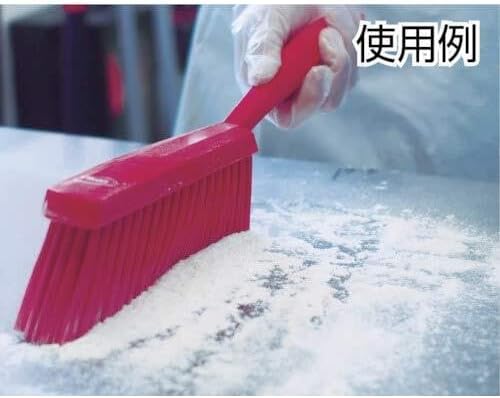 Vikan 45876 Bench Cleaning Brush, Polypropylene/Polyester Soft Bristle Dustpan Brush & Sweeper With Handle, 14-Inch, Yellow