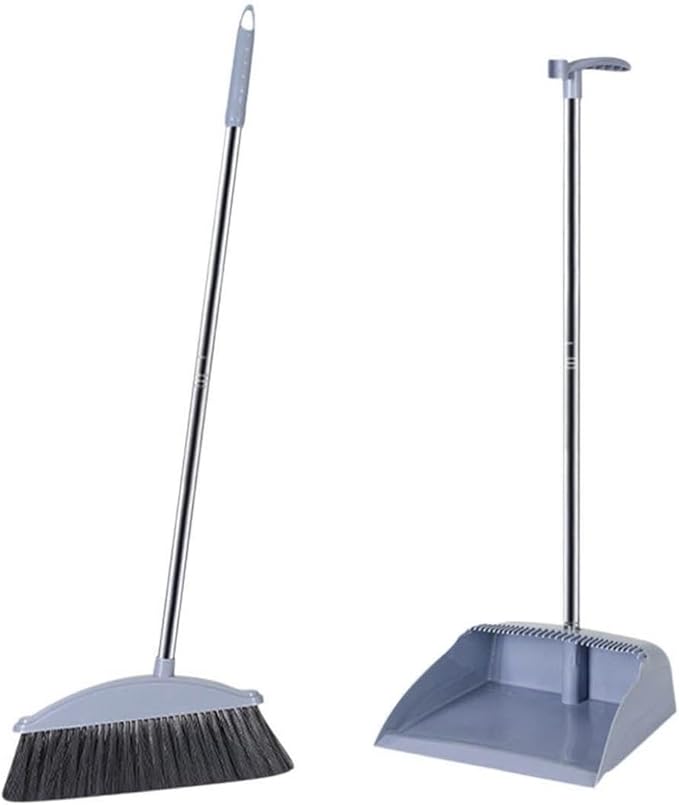 Broom with Dustpan Combo Set, Dust Pans with Long Handle, Small Brooms for Sweeping Indoor, Outdoor Brooms, Standing Dustpan, Push Broom, RV Essentials, Kitchen Appliances