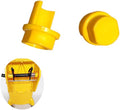 Commercial Mop Bucket Wringer Mount Bracket End Plugs Left and Right Set Yellow Plastic Stopper Repair Parts for Side Press Wringer Combo Rectangular Commercial Mop Bucket on Wheels