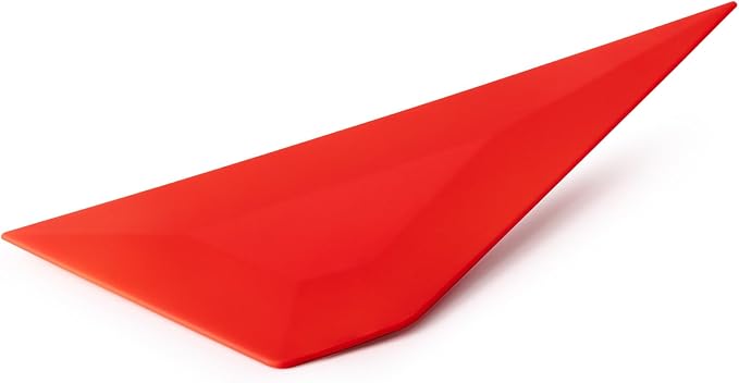 FOSHIO Small Squeegee Window Tinting Tools, Triangle Car Wrap Vinyl Tucking Tool, Wallpaper Smoothing, Film Application Kit (Red)