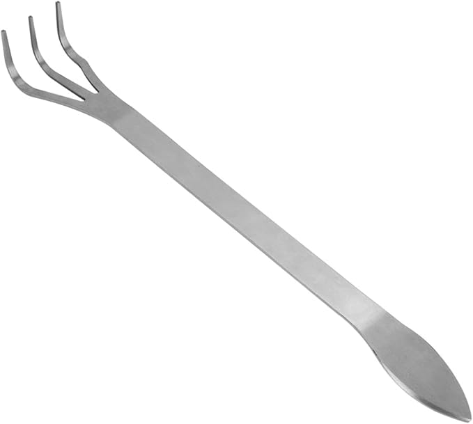 Bonsai Rake Bonsai Tree Tool Lightweight 3-Prong Stainless Steel Root Rake Loosen Soil Toool with Ergonomic Handle for Gardening Plants