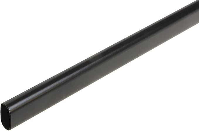 Oval Closet Rod CUSTOM CUT TO SIZE. Up to 92 inches long! Choose Finish. Includes End Supports.