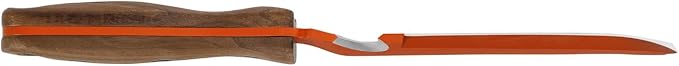 Hori Hori Garden Knife Orange Garden Multitool with Sheath for Weeding,Planting,Digging Stainless Steel Blade with Cutting Edge, Full-Tang Walnut Wood Handle with Hanging Hole