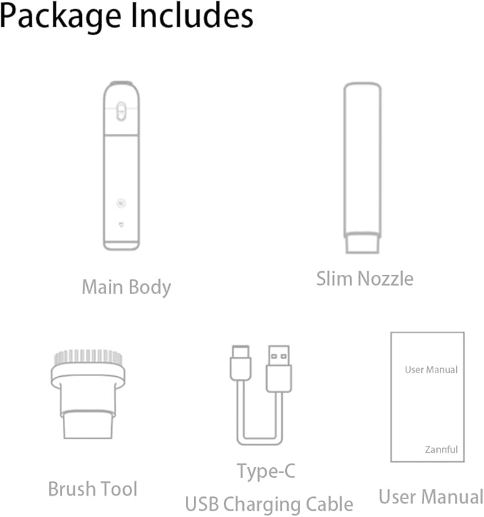 Portable Car Vacuum Cleaner, Cordless Handheld Vacuum, Lightweight Mini Vacuum for Car and Home with Washable HEPA Filter, Rechargeable