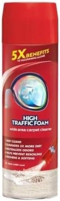 Resollve High Traffic Carpet Cleaner Foam, Unscented, 3X Dirt Removal, Stain-Resistant Carpet Solution and Odor Remover, 22 oz, 1 pack