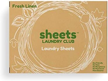 Sheets Laundry Club Bundle - 50 Pack (up to 100 loads) Fresh Linen Detergent Sheets, 40 Pack Free & Clear Dryer Sheets & 8 Oz. Uncharted Waters Scent Booster - New Liquidless Technology