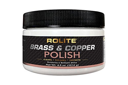 Rolite Brass Copper Polish 4.5 Oz Instant Tarnish Remover for Antiques Cookware Jewelry Marine Automotive Metal Brightener