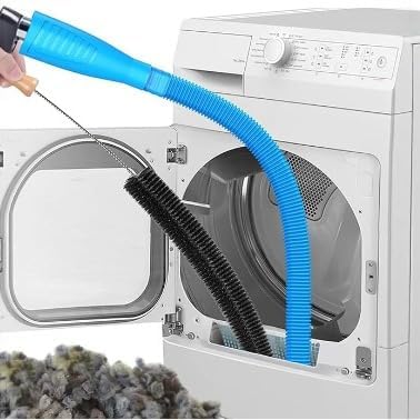Washing Machine Dryer Vacuum Cleaner Vent Cleaning Brush kit Hose with Brush (Blue)