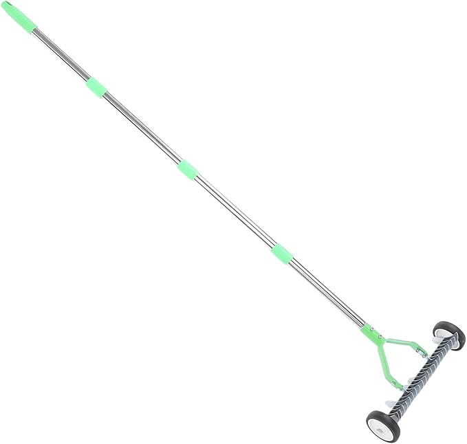 Qivine Manual Lawn Edger, 51.2 Inch Edger Lawn Tool Cordless with Adjustable Stainless Steel Handle, Manual Edger Lawn Tool for Sidewalk,Garden, Driveways and Landscaping (Manual Lawn Edger)