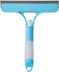 Shower Squeegee for Glass Doors All-Purpose Window Squeegee for Tile Shower Walls Mirror Bathroom Car Window Cleaning (Blue)