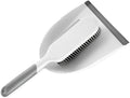 DOITOOL 2pcs Home Cleaning Brush Set with Broom and Dustpan, Multi-use Bed Dust Removal Tool, White and Grey Handheld Sweeping Accessories for Household Cleaning
