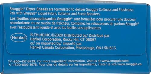 Snuggle Fabric Softener Dryer Sheets, Blue Sparkle, 80 Count