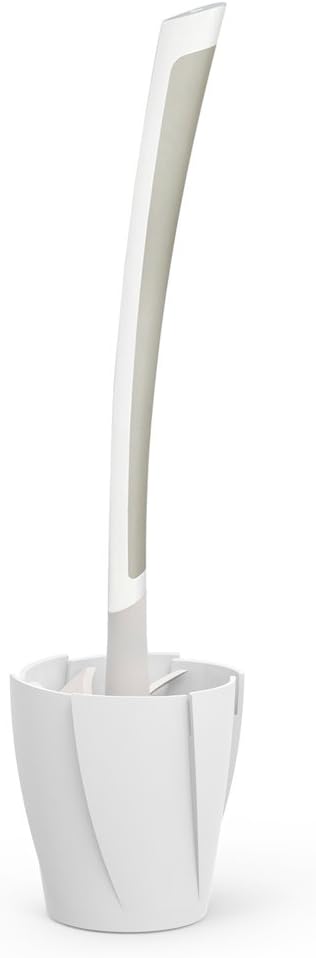 Better Living Products 17253 LOOEEZ Hygienic Toilet Squeegee/Brush, White with Grey