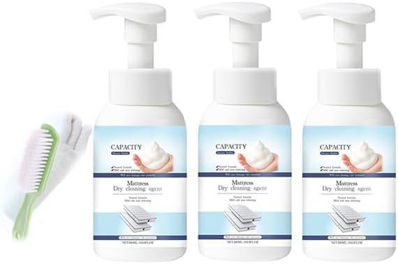 Mattress Cleaner Spray,Mattress Cleaner And Stain Remover, Limpiador De Colchones De Cama For Upholstery,Car Interior,Couch,Carpet,Sofacushion,Tablecloth (3pcs)