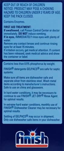 Finish Gelpacs Dishwasher Detergent, Orange Scent, 32 Count