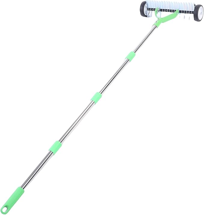 Qivine Manual Lawn Edger, 51.2 Inch Edger Lawn Tool Cordless with Adjustable Stainless Steel Handle, Manual Edger Lawn Tool for Sidewalk,Garden, Driveways and Landscaping (Manual Lawn Edger)
