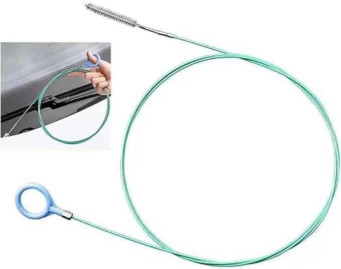 Car Sunroof Drain Cleaning Tool, 78 Inches Long Flexible Tube Cleaner, Detail Wash Brush for Windshield Holes, Downspout Drain Brush, Essential Gadget for Rainy Season