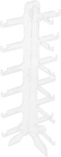 HOMSFOU Multi-Layer Sunglass Display Stand Eyeglasses Holder Rack 6-Tier Plastic Organizer for Desktop Storage and Eyewear Display