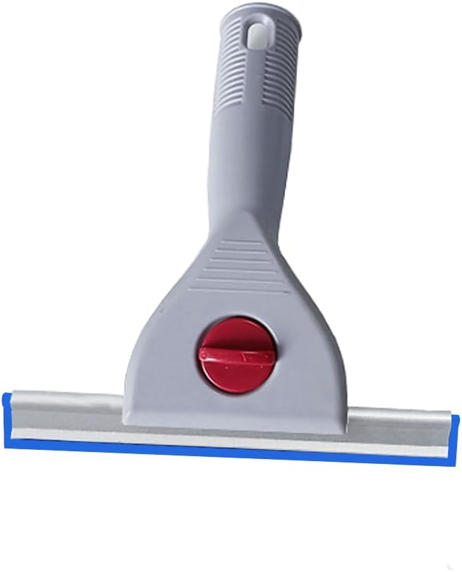 Window Glass Cleaning Squeegee Rubber Scraper for Car Home Bathroom Cleaning (6IN/15CM, Blue)
