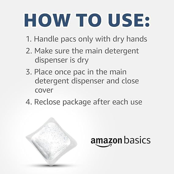 Amazon Basics Dishwasher Detergent Pacs, Fresh Scent, Cuts Grease, Rinses Clean, Removes 24HR Dried-On Stains, 85 Count (Previously Solimo)