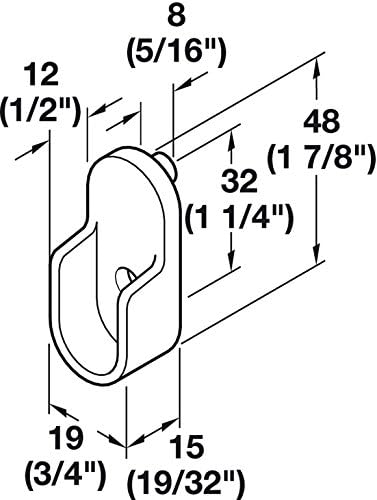 Chrome Oval Closet Rod with End Supports (Chrome, 18" Wide Space)