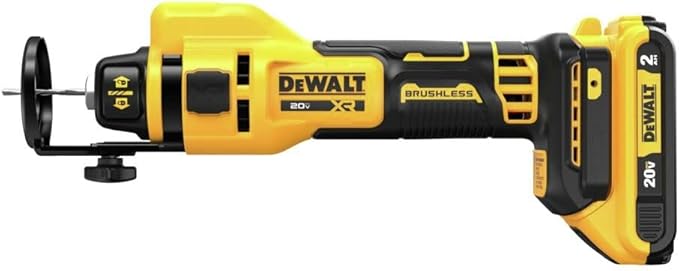 DEWALT 20V MAX Drywall Cutting Tool, Cut Out Tool, 2 Batteries and Charger Included (DCE555D2)