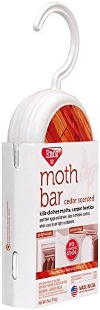 Enoz Moth Cakes, Kills Clothes Moths and Carpet Beetles, No Clinging Odor, Cedar Scented, 6 Oz Hanger (Pack of 3)