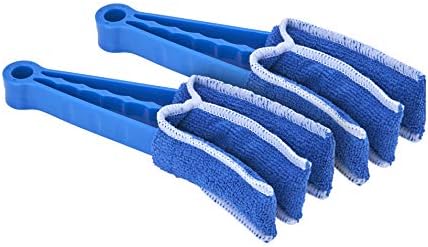 Blind Cleaner Duster Tool, Fan Blade Cleaner, Air Duct Cleaning Tools, Blue Window Blinds Cleaner with Microfiber Sleeve for Fans, Window Blinds, Vents, Shutters…(2 Pack -Superio)