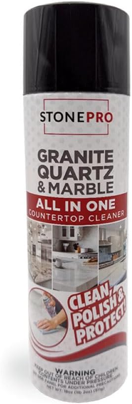 Stone Pro All-in-One Countertop Cleaner Spray - for Quartz, Granite, Marble & More!