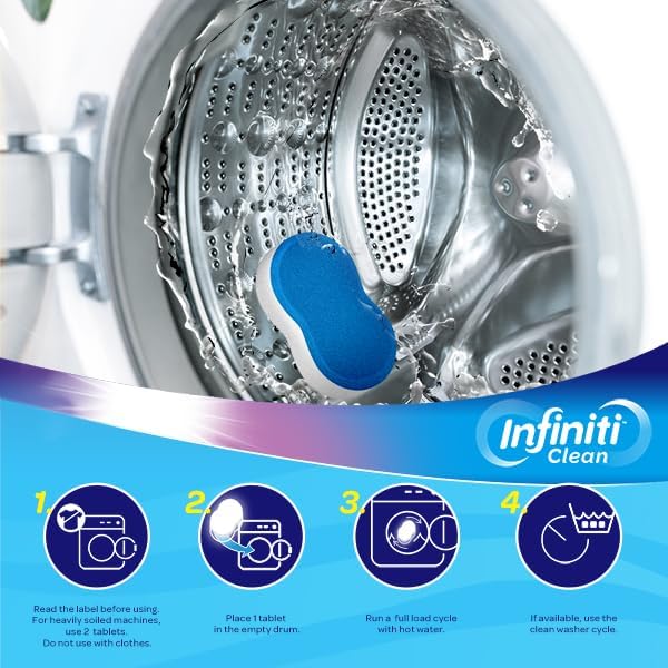 Washing Machine Cleaner Tablets 8 Pack - Washer Machine Cleaner Tablets for Top Loader