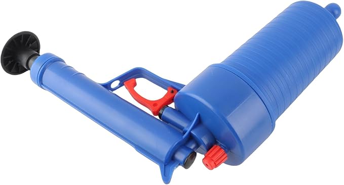 Air Power Drain, High Pressure Drain Opener for Clogged Toilet Bathtub Sink, Reusable Air Plunger Pump with 4 Suction Cups for Bathroom Kitchen Floor Drains