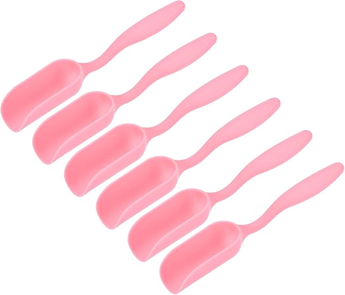 MECCANIXITY 5.7 Inch Gardening Shovel Spoons 6 Pack Mini Soil Scoops Cultivation Transplanting Tools, Pink