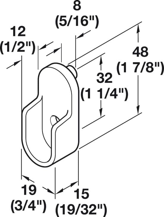 Oval Closet Rod with End Supports (Satin Nickel, 30" Wide Space)