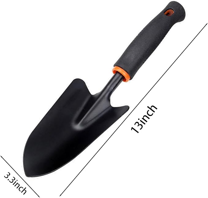 Bend-Proof Garden Trowel - Heavy Duty Polished Stainless Steel - Rust Resistant Oversized Garden Hand Shovel for Quicker Work - Digs Through Rocky/Heavy soils - Comfort Grip (1)
