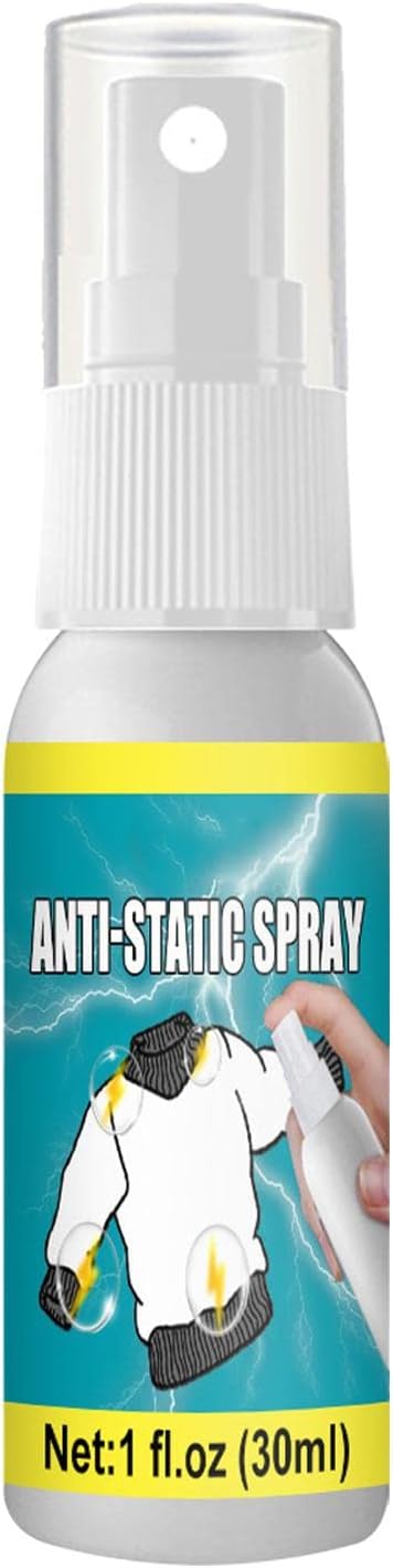 Anti-Static Spray, 30 ml Anti-Static Spray Multifunctional Anti-Static Spray for Garment Furniture, Static Remover for Clothes, Portable Anti-Static Spray for Removing Static Impacts, Anti-Static
