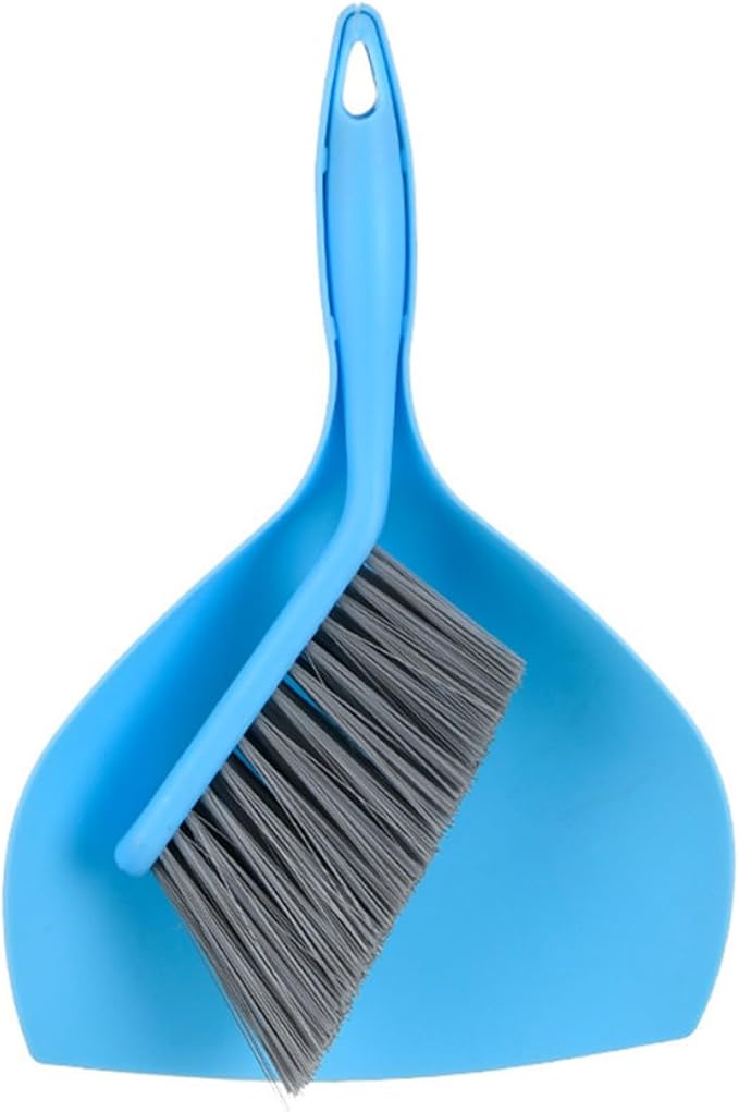 GLEAVI Mini Broom and Dustpan Set, Compact Household Pet Cleaning Tool, Desktop Sweeping Accessory for Home and Office, Portable Handheld Cleaning Supplies