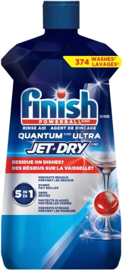 Finish Quantum Ultra Jet Dry Rinse Aid, 374 Washes, 1.12 L