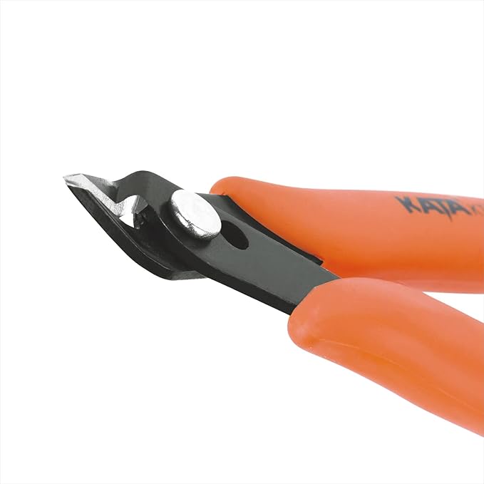 KATA Micro Wire Cutters Pliers: Precision Flush Cutter Tool for Jewelry Making, Hobby Models, Gundam, Electronics - 2-Pack Small Zip Tie Cutter Nippers - Mini Side Cutting Snips with Ergonomic Handle