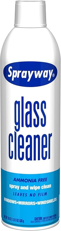 Sprayway Glass Cleaner with Foaming Spray for a Streak-Free Shine for Home and Automotive Use, 19 oz., Pack of 6